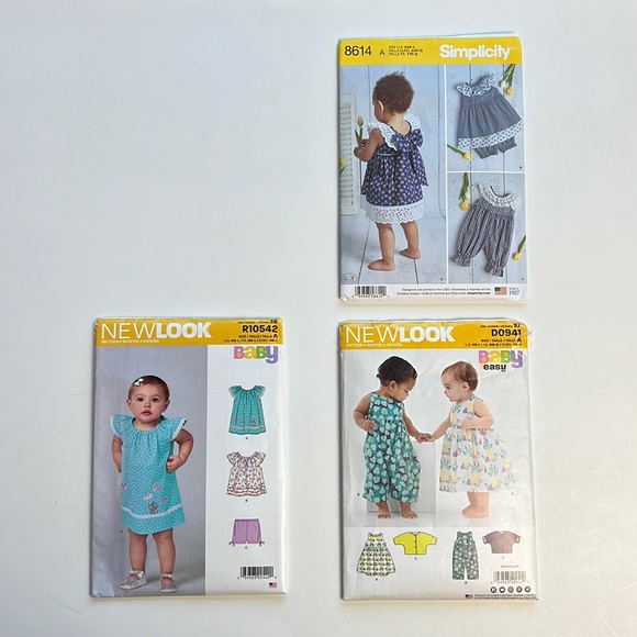 Lot of 3 Baby Sewing Patterns New Look R10542 - New Look D0941 - Simplicity 8614 - Picture 15 of 15